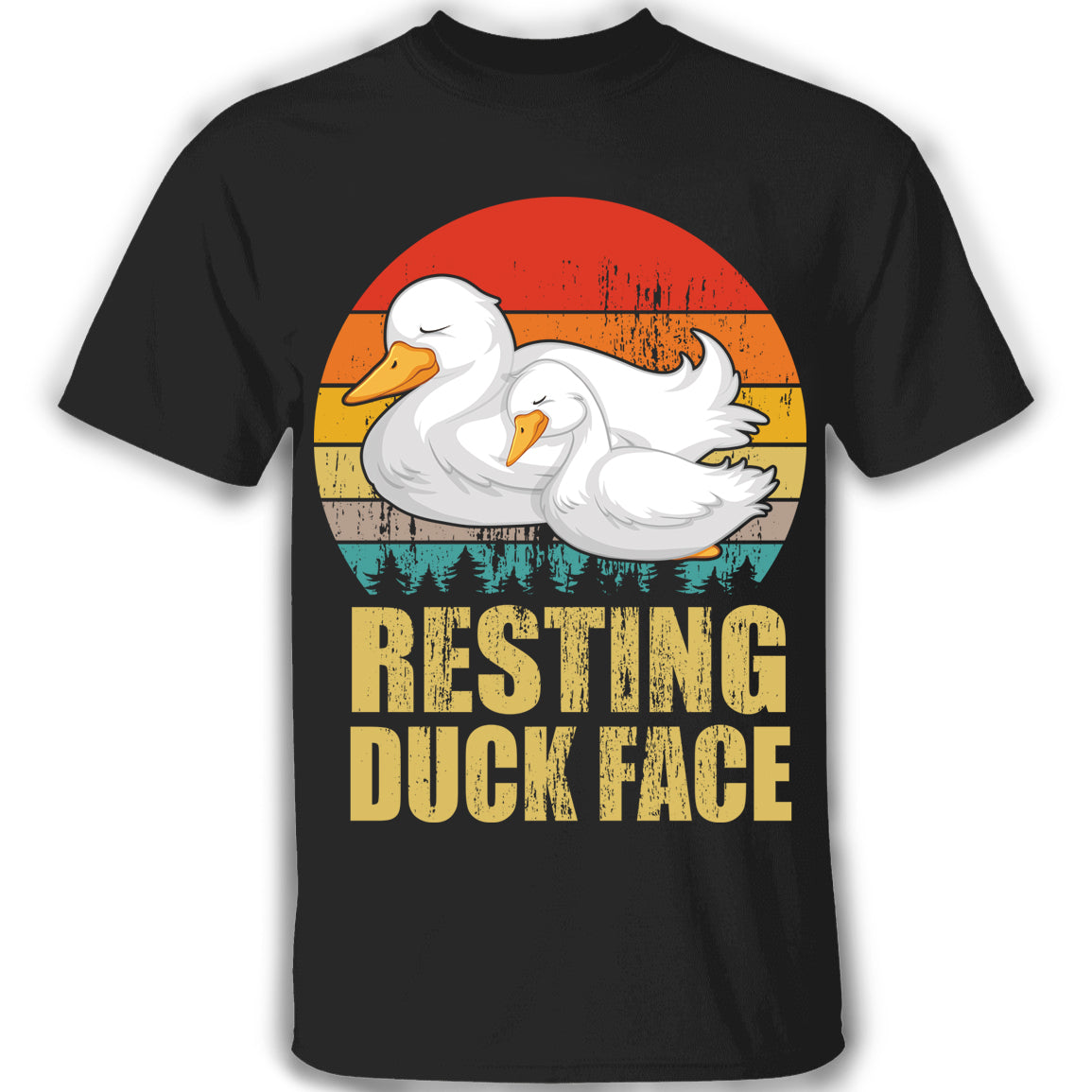 Resting Duck Face T-Shirt Adorable Duck Mom Design Vintage Tees Funny Gift For Animal Lover