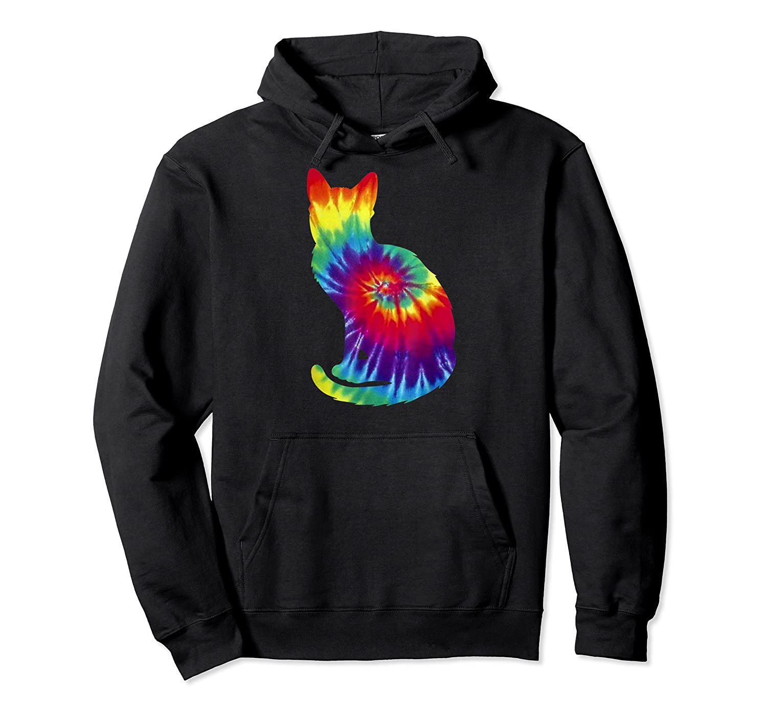 Tie Dye Ca| Colorful Tye Dye Kitten Pullover Hoodie, T-Shirt, Sweatshirt