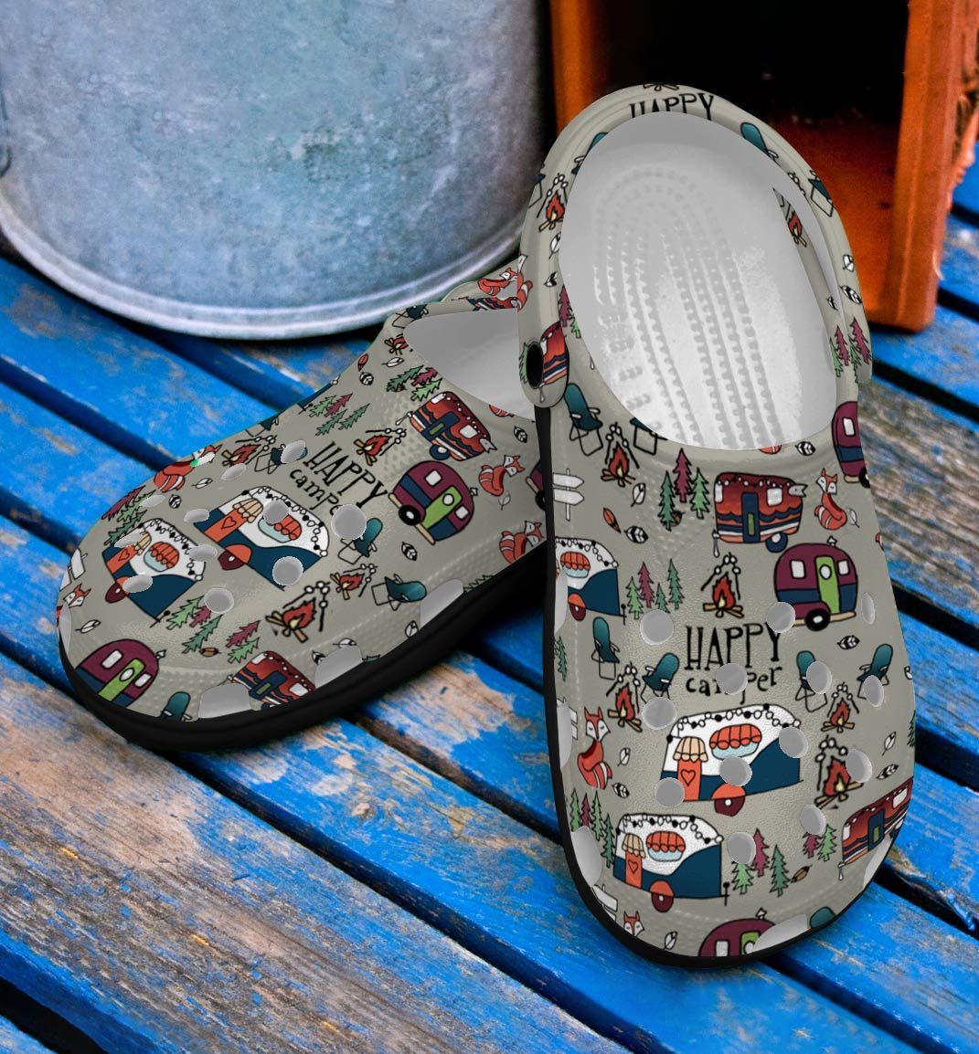 Camping Clogs Happy Camper Crocs Crocband Clogs