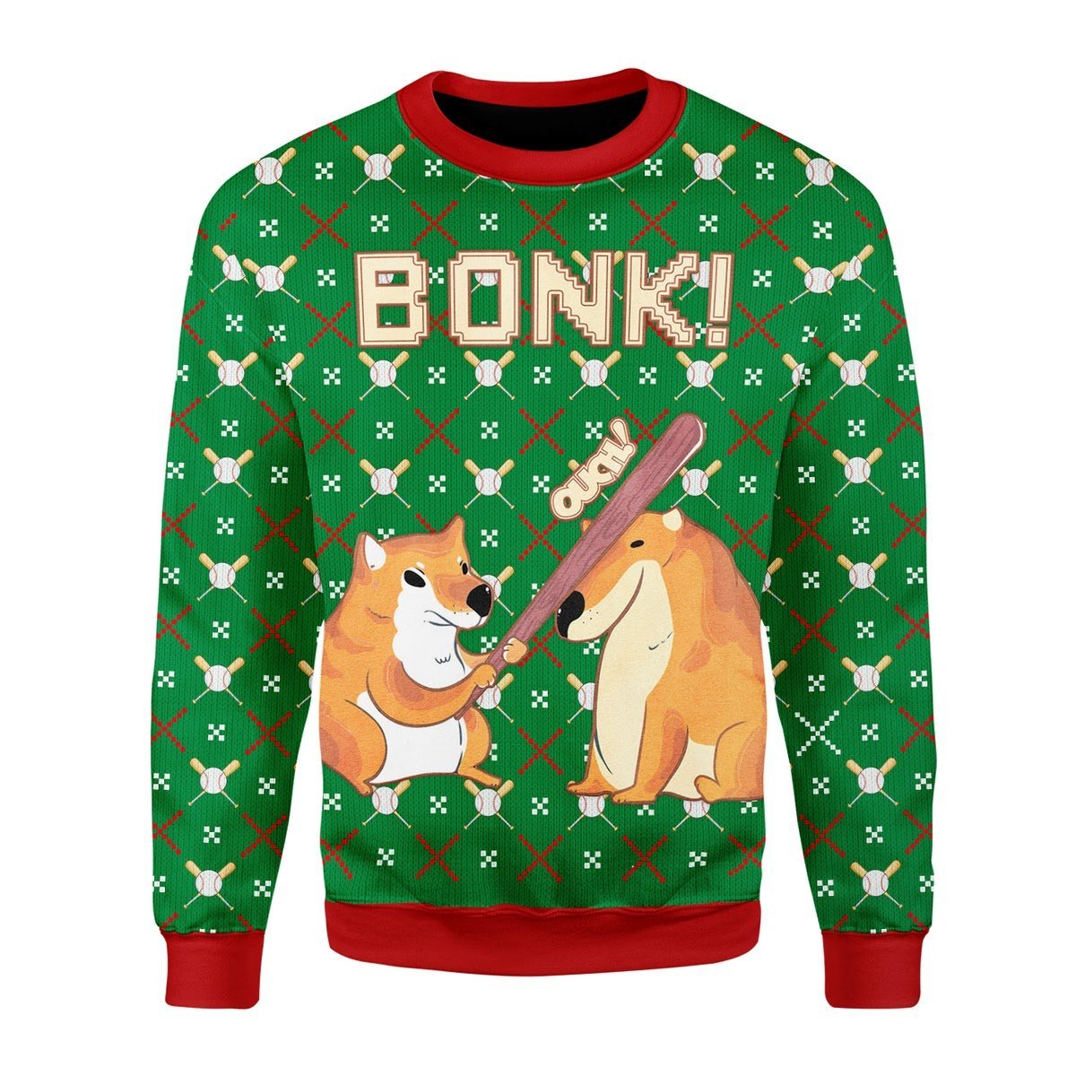 Bonk Christmas Ugly Sweater | Unisex | Full Size | Adult | Colorful | US3664