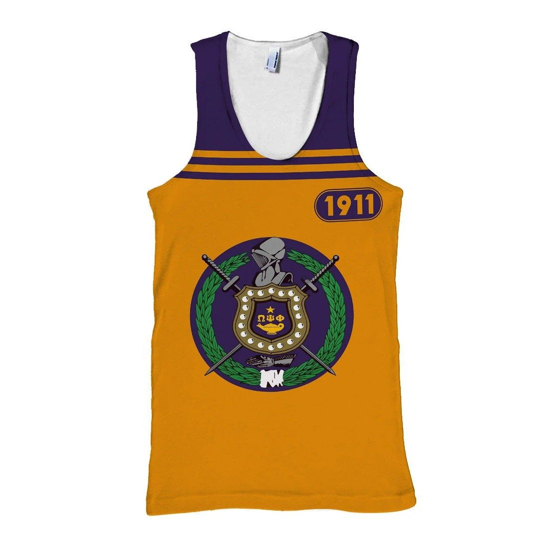 Fraternity Tank Top – Omega Psi Phi Yellow Thunder 1911 Tank Top