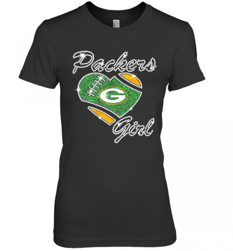 Diamond Heart Green Bay Packers Girl Premium Women’S T-Shirt