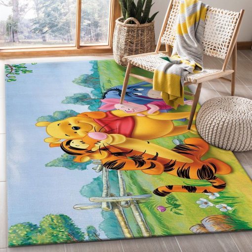 Winnie The Pooh Ver3 Disney Rug All Over Print Logo Custom Area Rug Carpet Full Sizes Home Living Rug Carpet Decor