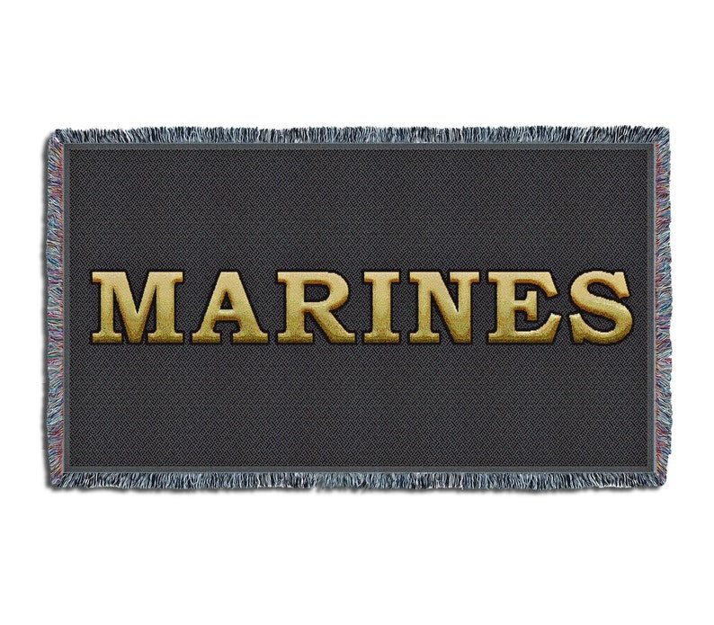 Us Marine Corps Vintage Retro Style Couch Sofa Blanket,  Woven Throw Blanket Home Decor