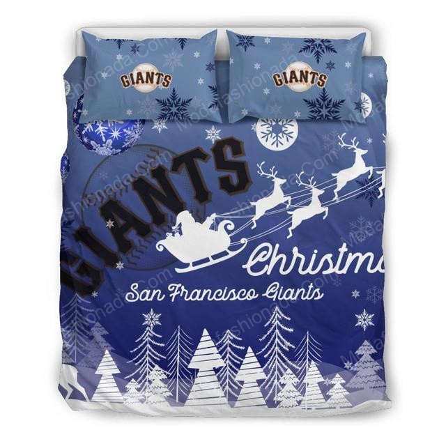 Merry Christmas San Francisco Giants Baseball Sport 3 Bedding Set