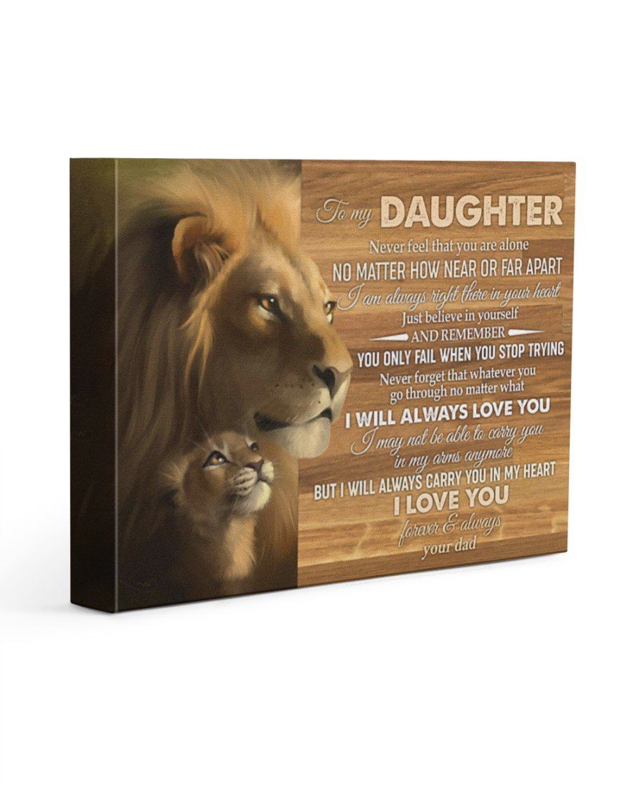 Always Love You Lion Matte Canvas To Daughter Matte Canvas