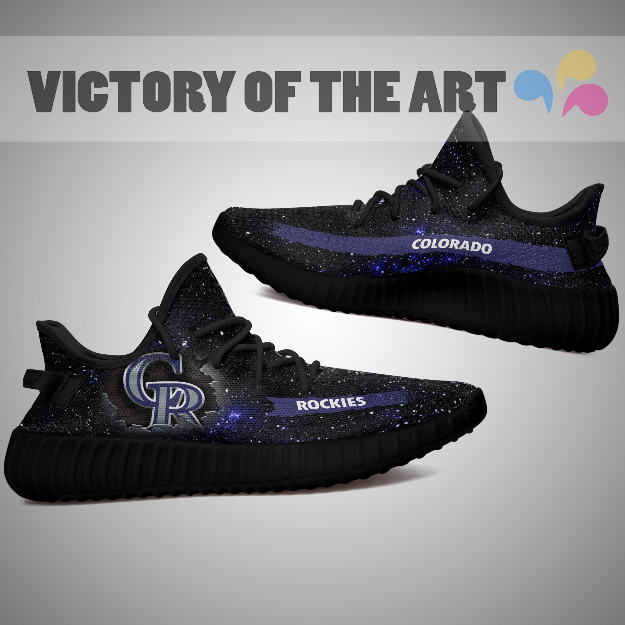 Art Scratch Mystery Colorado Rockies Yeezy Shoes