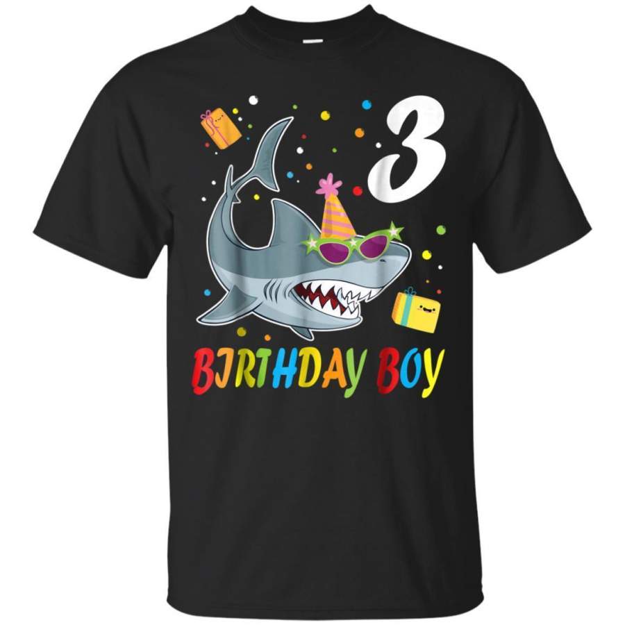 AGR Love Face Angry Smile Shark 3 Years Old Birthday Boy Tshirt Jaq T-shirt