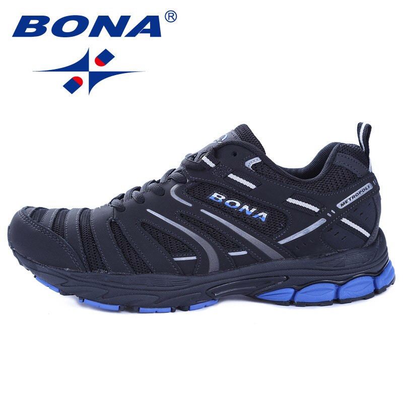 BONA New Arrival Hot Style Men Running Shoes Outdoor Walking Trekking Sneakers Comfortable Athletic Shoes Light Free Shipping alx