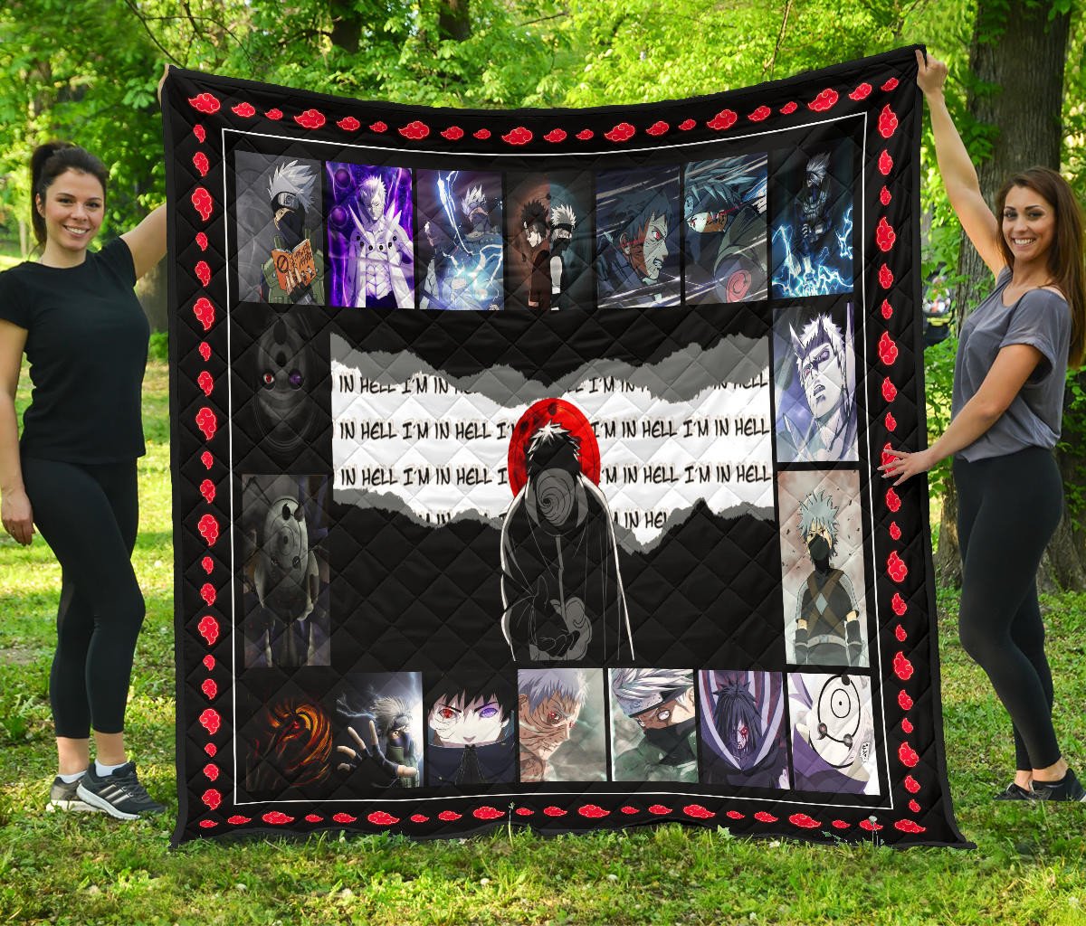 Obito Uchiha Vs Kakashi Hatake Naruto Premium Quilt Blanket Anime Car Accessories Custom For Fans