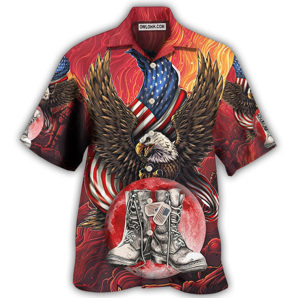 Veteran Boots Never Underestimate – Hawaiian Shirt – Owl Ohh