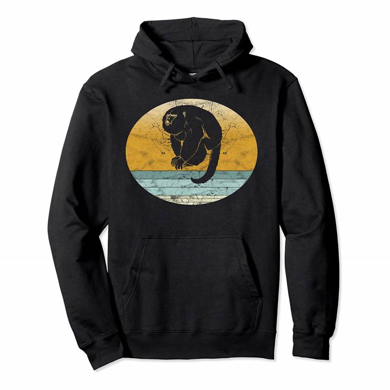 Retro Howler monkey Animal Vintage Style Love Animals Gift Pullover Hoodie