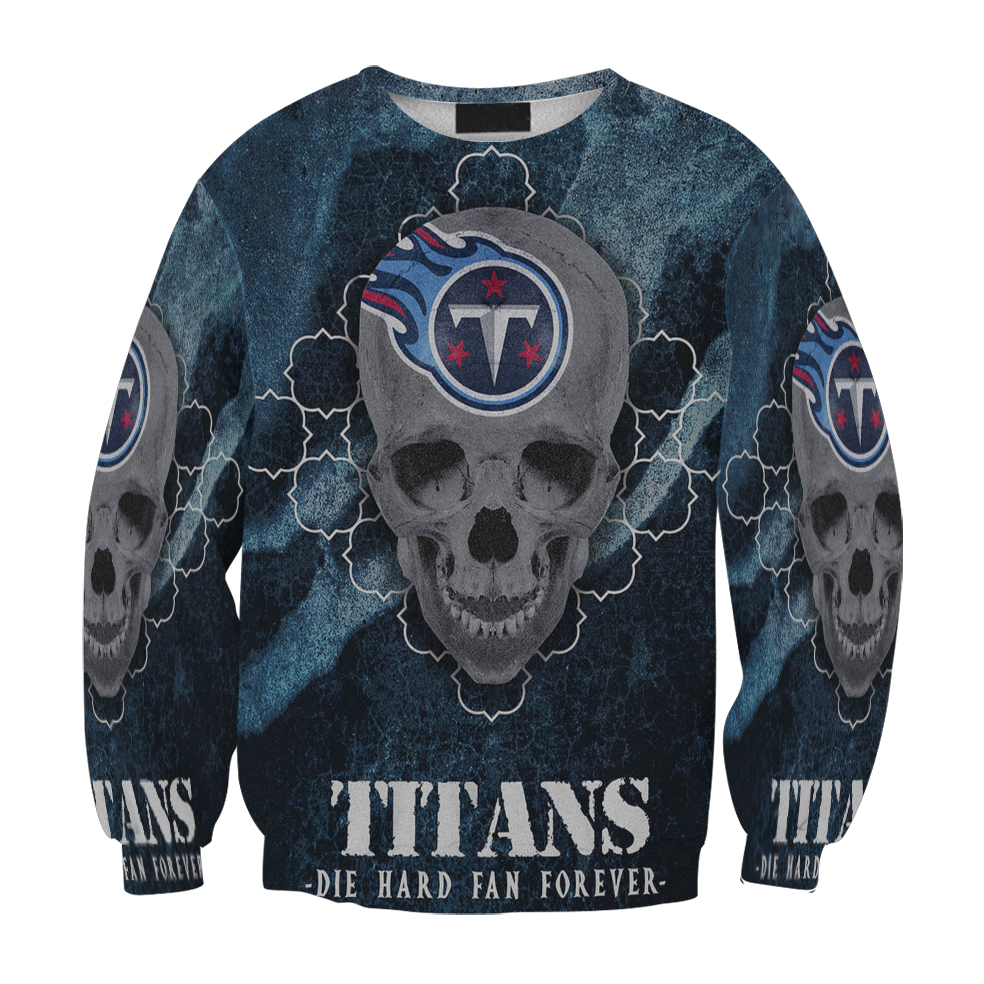 Tennessee Titans Skull V17 Gift For Fan 3D Full Printing Sweatshirt