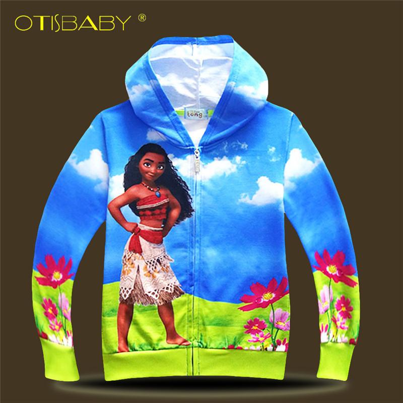 2018 New Boys And Girls Princess Moana Hoodies Costume Fashion China Kids Cartoon Printed