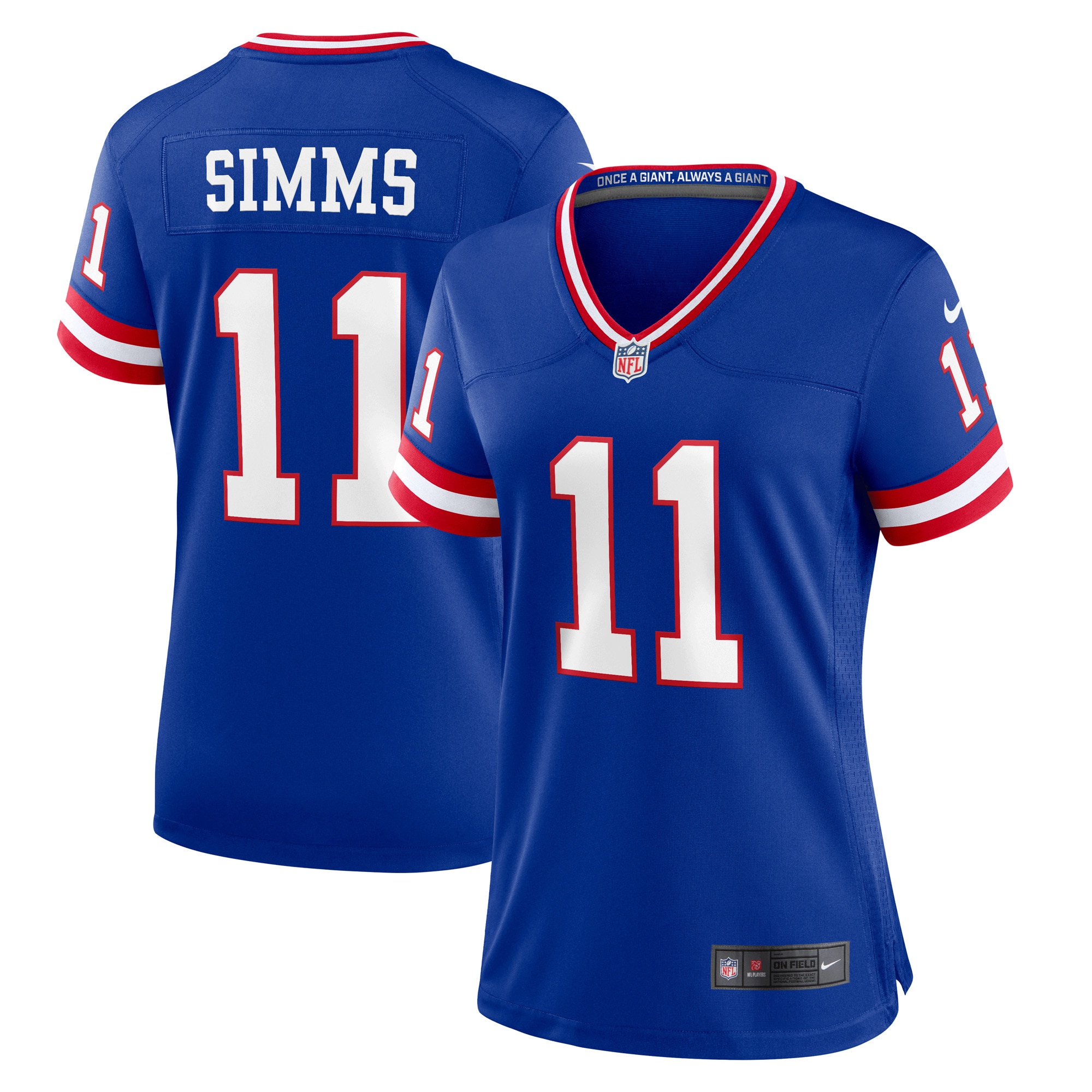 Phil Simms New York Giants Women's Classic Retired Player Game Jersey – Royal