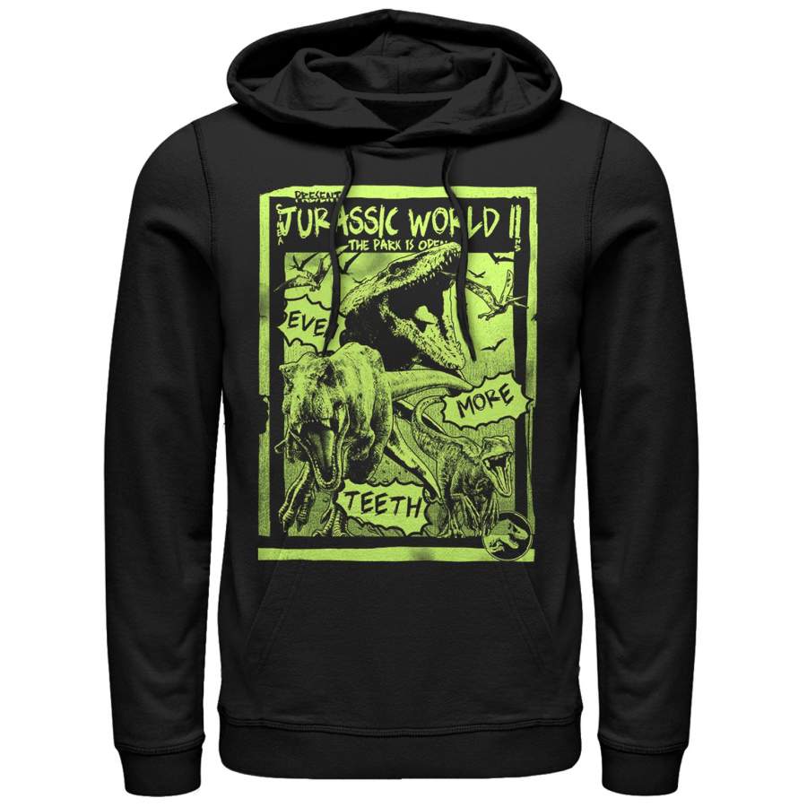 Jurassic World: Fallen Kingdom Men’s More Teeth Poster Lightweight Hoodie