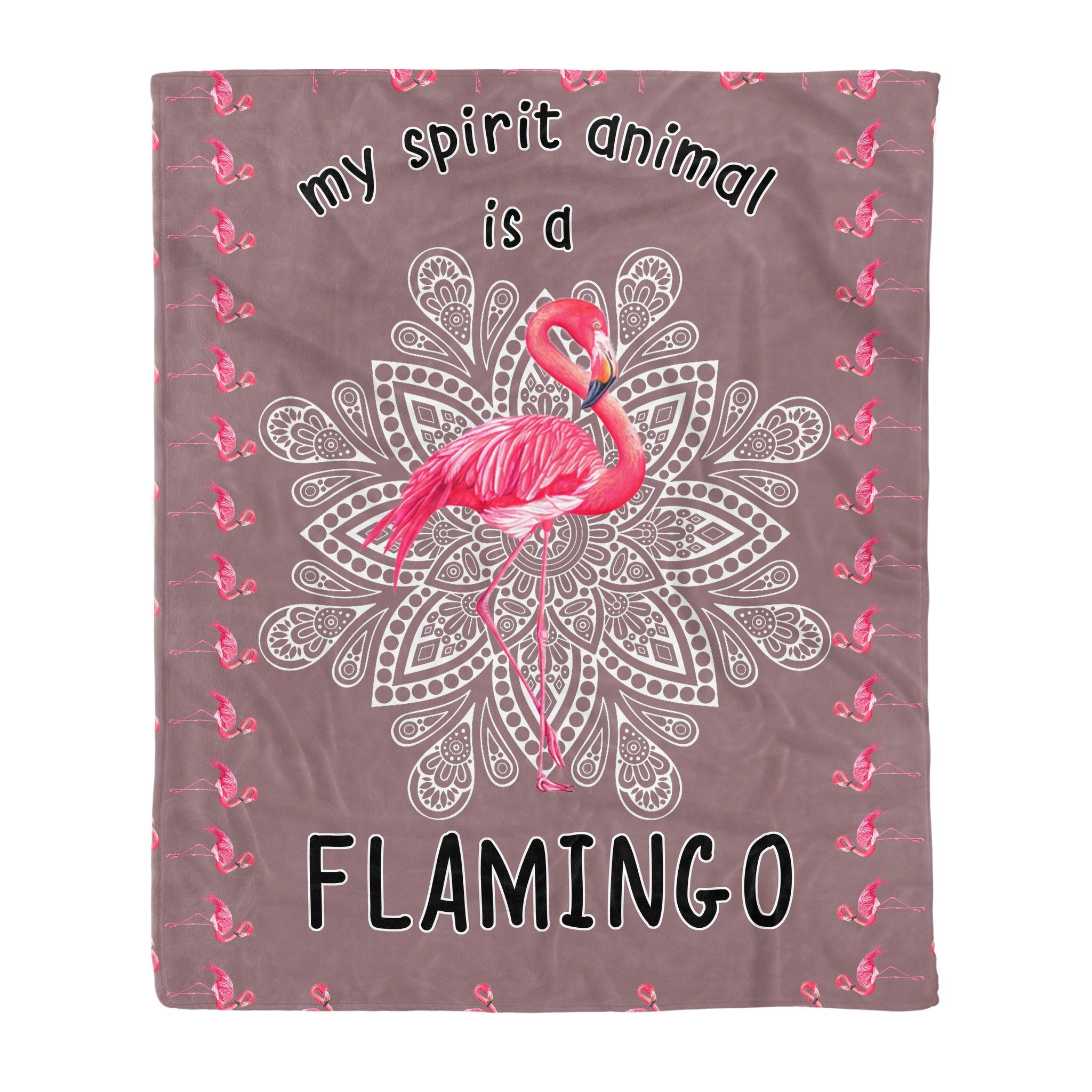 Spirit Animal Flamingo – Fleece Blanket, Gift For You, Gift For Her, Gift For Him, Gift For Flamingo Lover, Sherpa Blanket