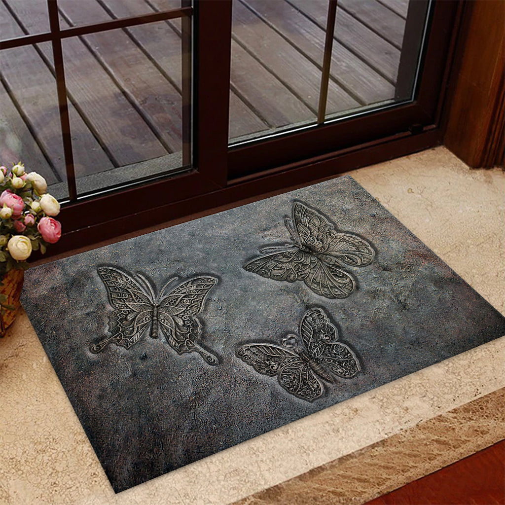 Butterflies 3D Pattern Print Doormat