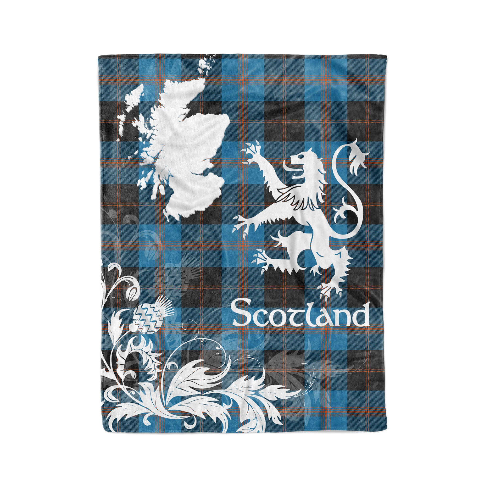 Tartan Plaid Fleece Blanket Tartan Blanket Thistle And Lion Scottish Clan Maule Ancient Plaid Blanket