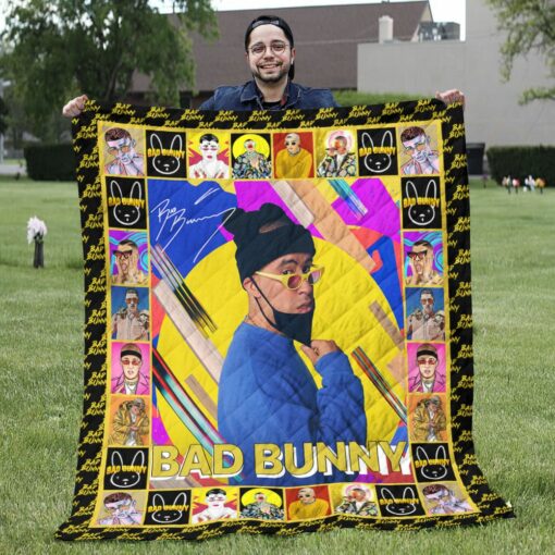 Bad Bunny Quilt Blanket A95