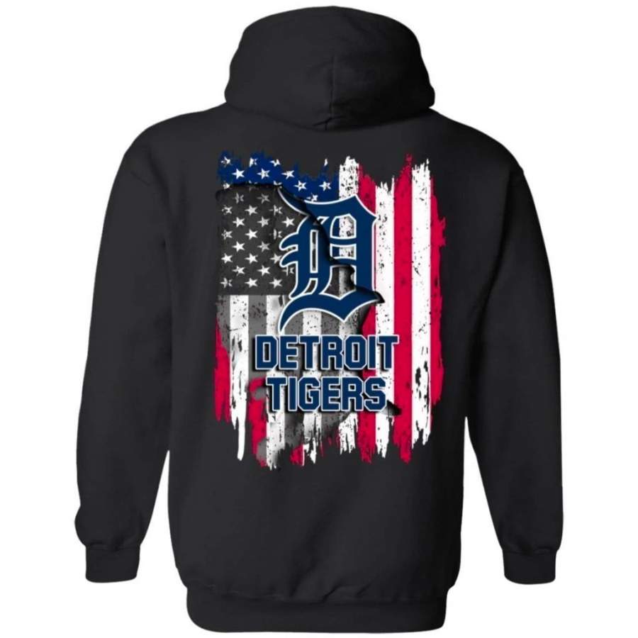 Detroit Tigers American Flag Hoodie Men Women Fan