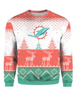 Miami Dolphins Big Logo For Unisex Ugly Christmas Sweater, All Over Print Sweatshirt