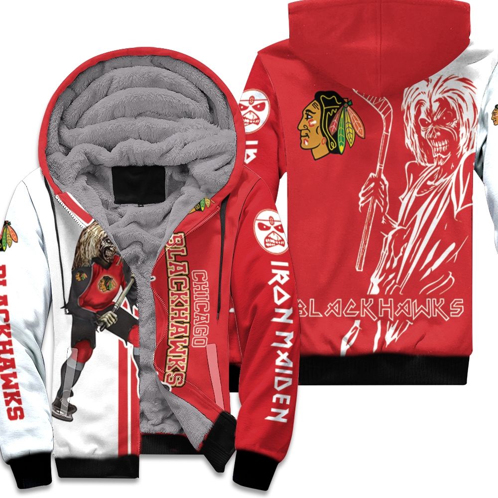 Chicago Blackhawks And Zombie For Fans Fleece Hoodie