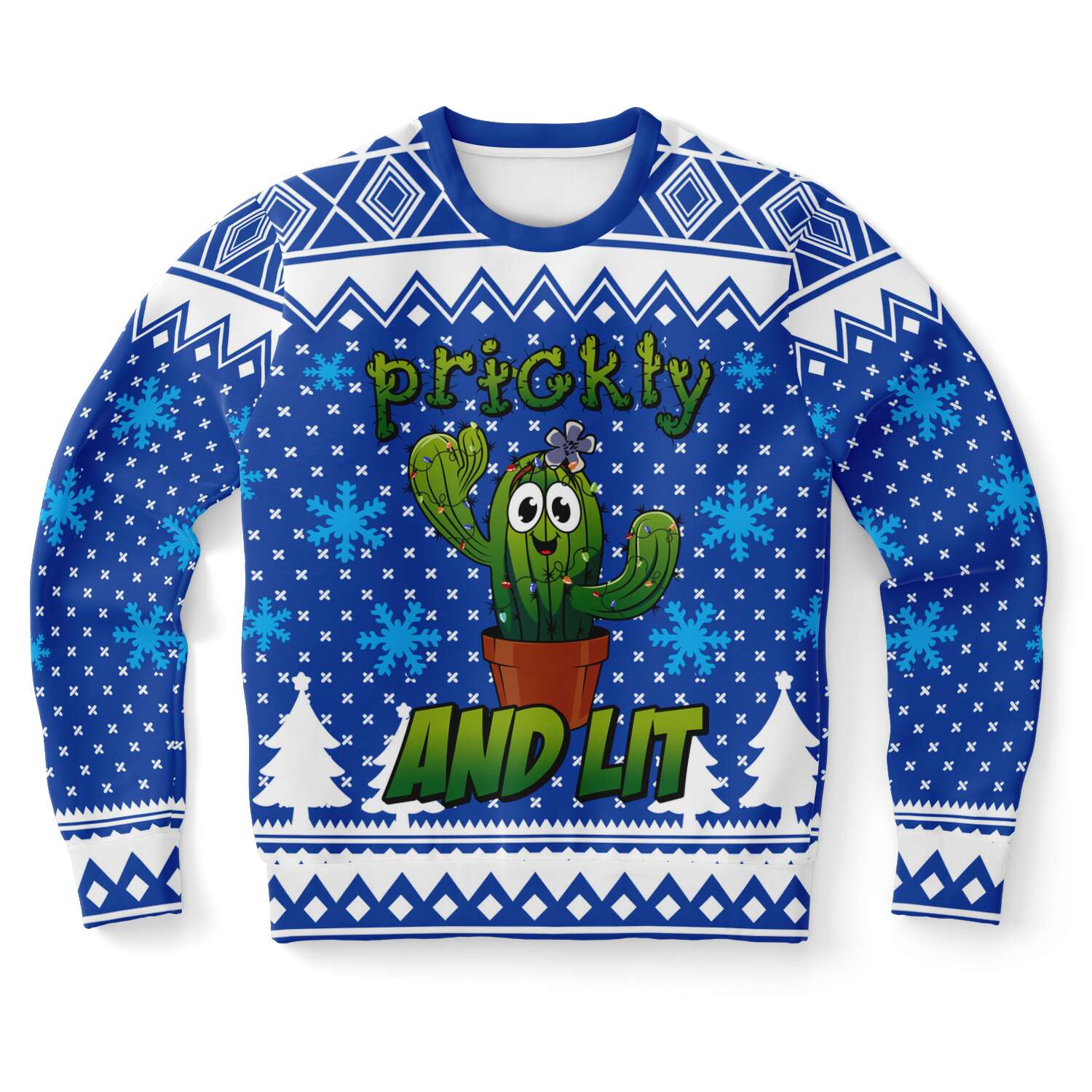 Cactus Prickly And Lit Ugly Christmas Sweater