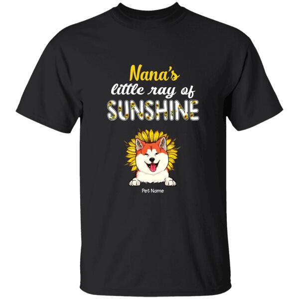 Nana’S Little Rays Of Sunshine Personalized Dog T-Shirt Ts-Nn900
