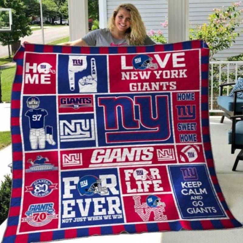 New York Giants Quilt – Keep Calm and Go Giants Quilt Blanket – Quilt New York Giants For Fans