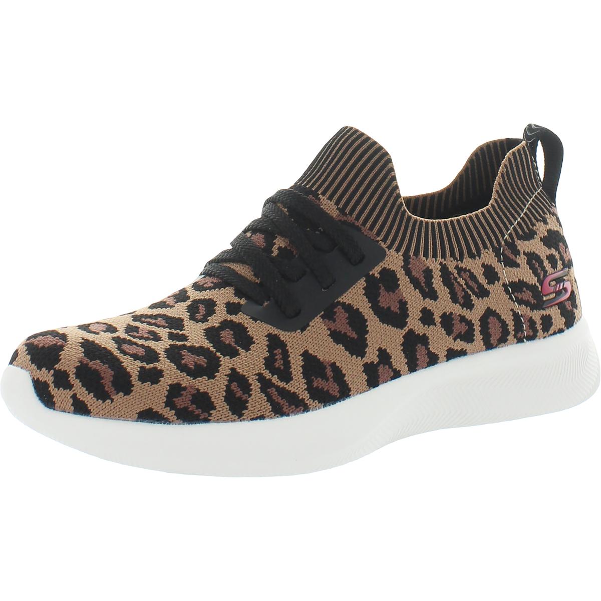 Bobs Squad 2-Troop Tiger Womens Leopard Print Fitness Fashion Sneakers