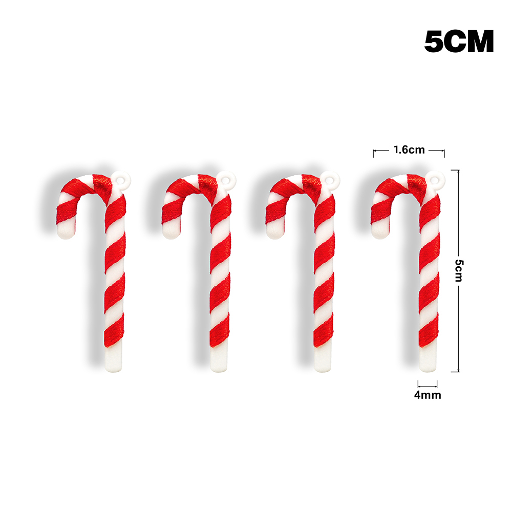 30PCS Christmas Tree Decor Candy Cane Plastic Crutch Hanging Ornament Home Decorations Children’s Toys Gift Navidad 3/5/6.5/9CM alx