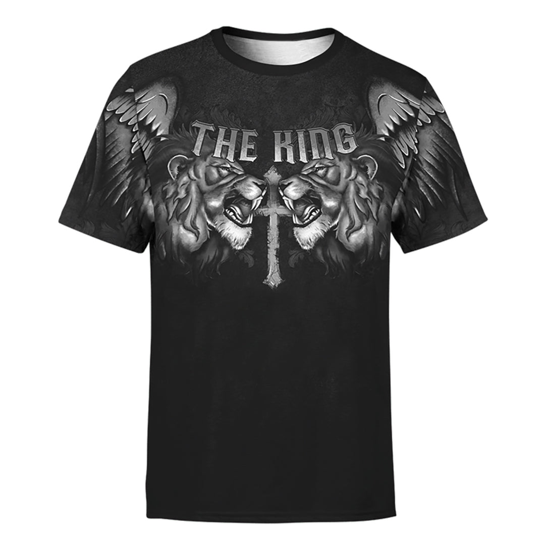 The King Jesus Lion Tattoo 3D All Over Printed Shirt