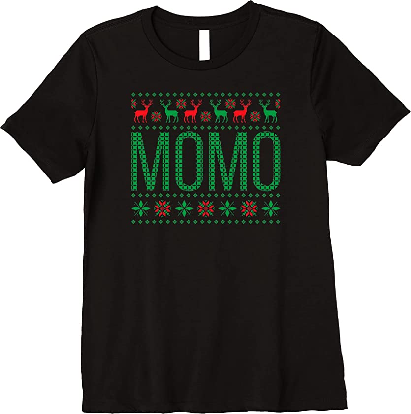 Womens Xmas Matching Outfits for Holiday Party Momo Ugly Christmas Premium T-Shirt