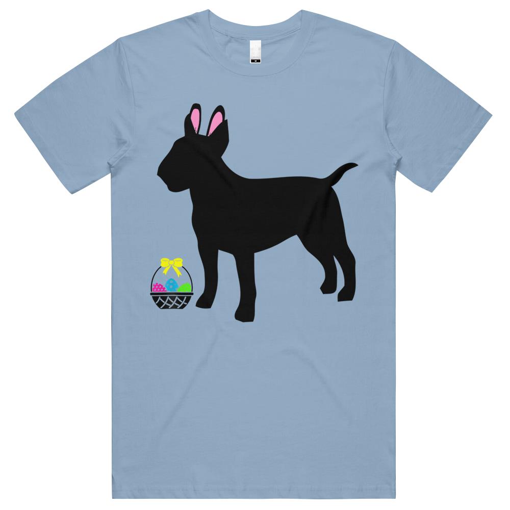 Bull Terrier Easter Bunny Dog Silhouette T Shirts