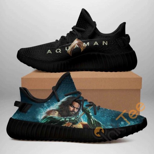 Aquaman Black Edition Custom Shoes Personalized Name Yeezy Sneakers