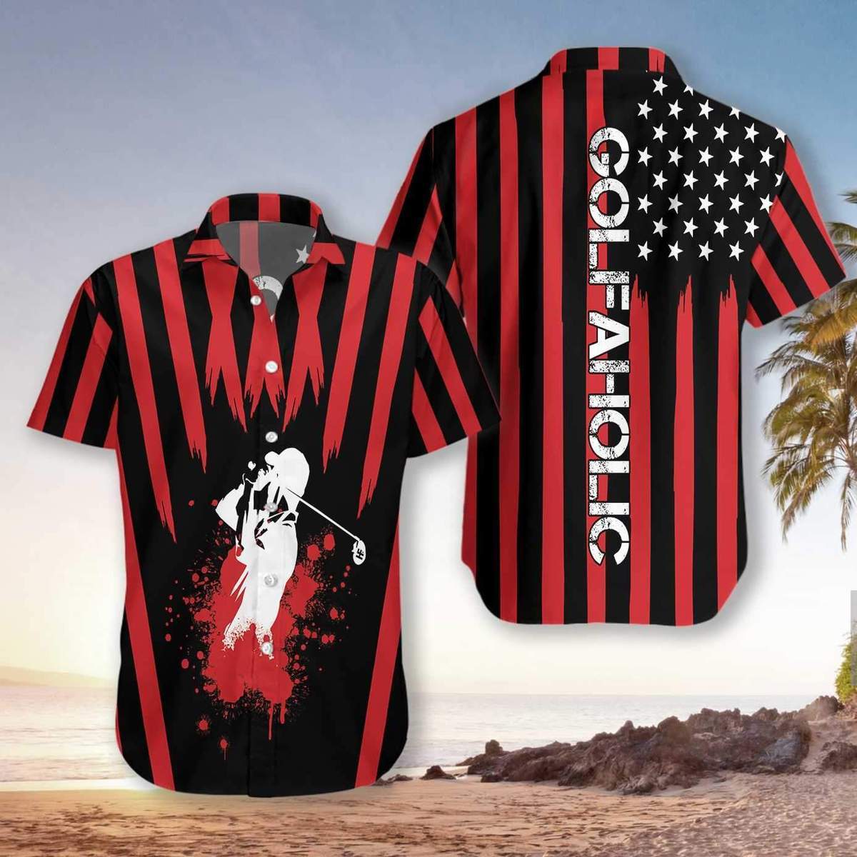 Hawaiian Aloha Shirts Golfaholic Hawaiian Shirt For Men, Hawaiian Shirt For Women, Aloha Shirt, Hawaii Shirt