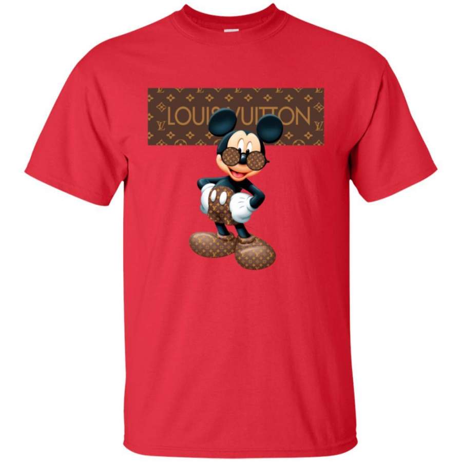 Best Louis Vuitton Mickey Mouse Shirt Men Cotton T-Shirt – T-Shirt Store