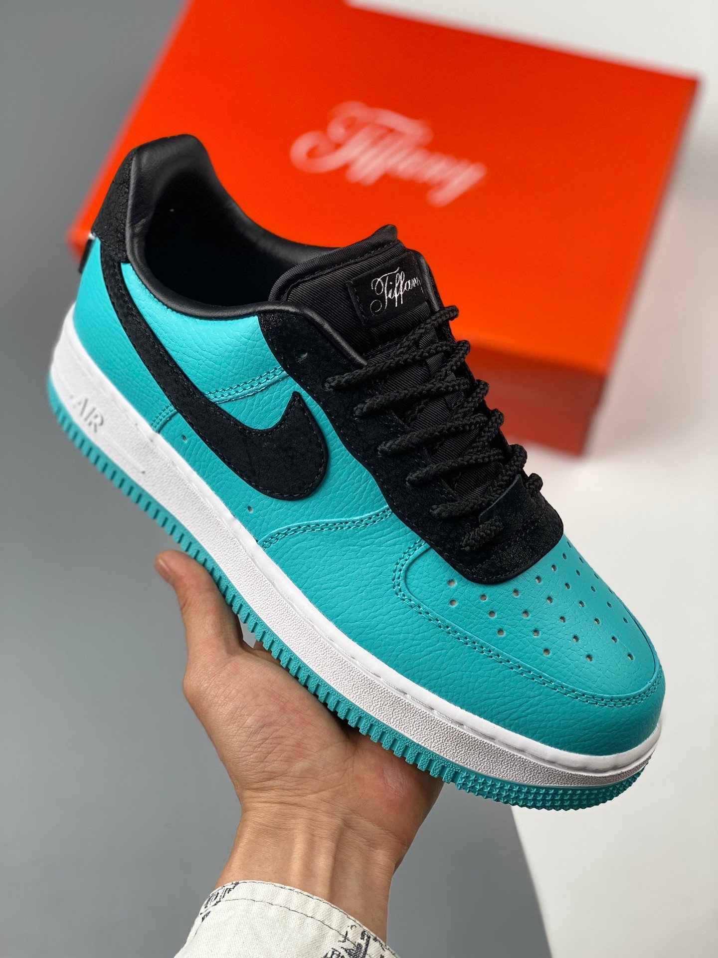 Tiff &#038 Co. x Nike Air Force 1 Low Aqua Black White 5338834