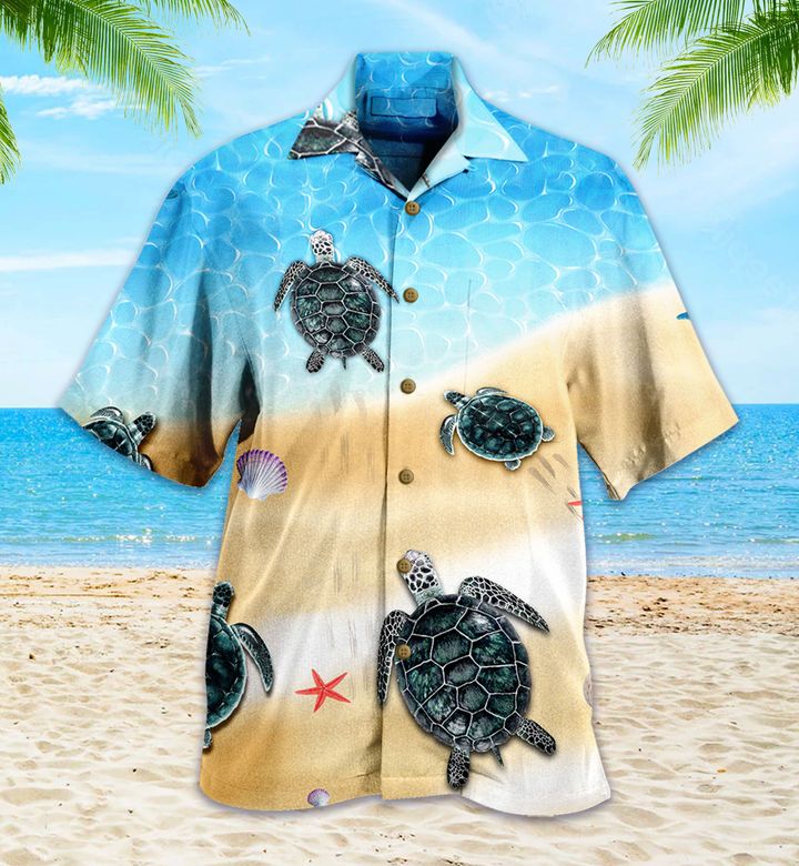 Two Sea Turtle Brown Hawaii Shirt Ha32806