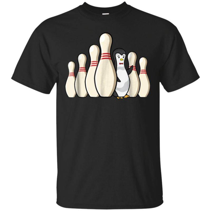 Bowling T-shirt Funny Penguin Bowling Cone Gift For Bowlers