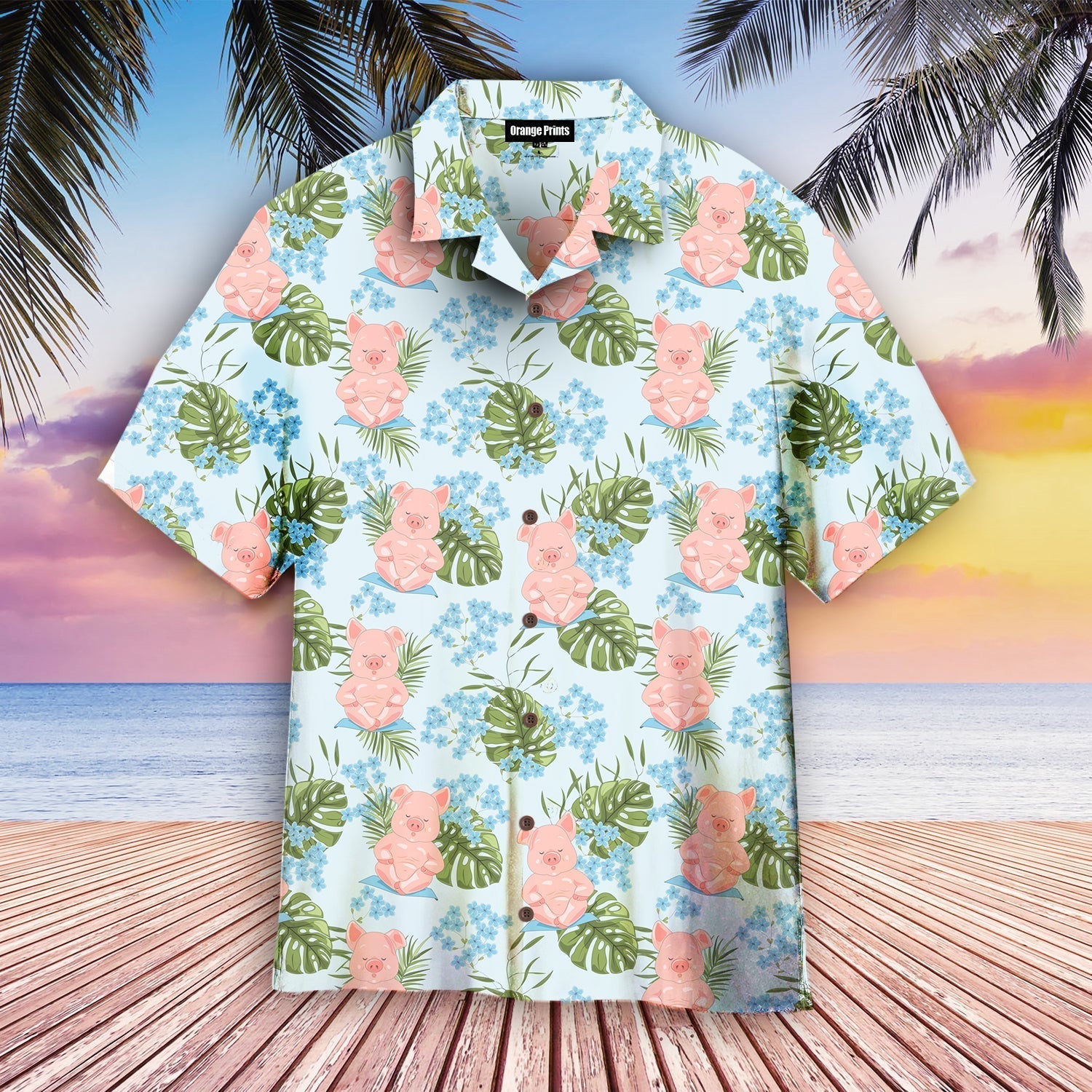 Aesthetic Tropical Pig Hawaii Shirt For Men And Women Ha57485