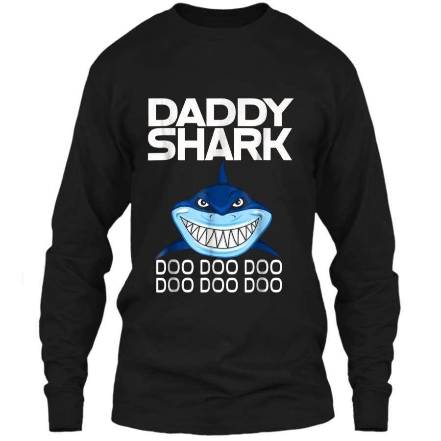 Daddy Shark  Doo Doo Doo – Father’s Day Gift Tee LS Ultra Cotton Tshirt