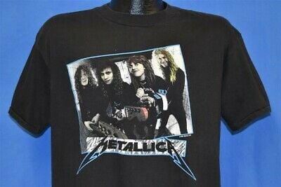 Vintage 80s Metallica Master Of Puppets Tour 1987 Jaymz Jasun Larz Krk T-shirt L 1522