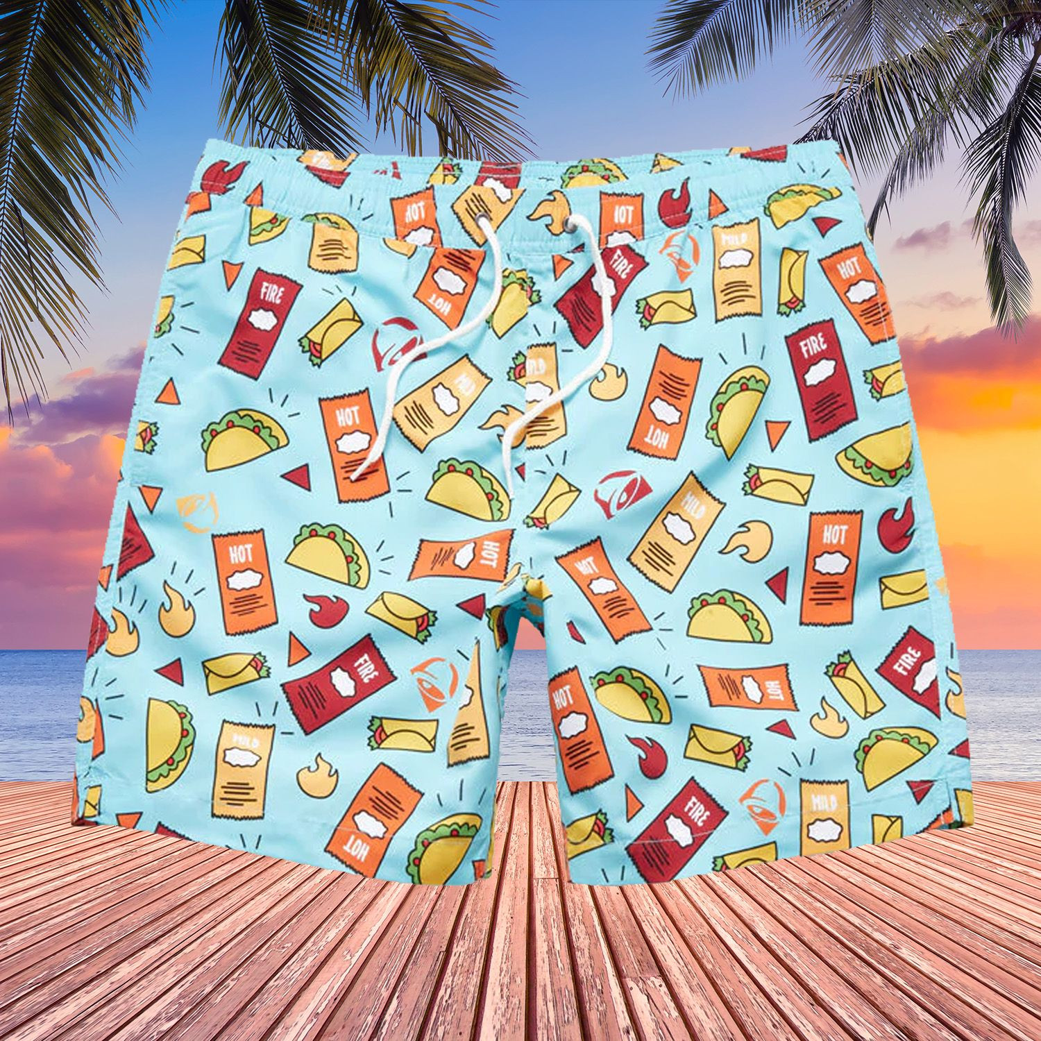 Taco Bell Swim Trunks Hawaii Shorts Gifts For Lovers Ha95160