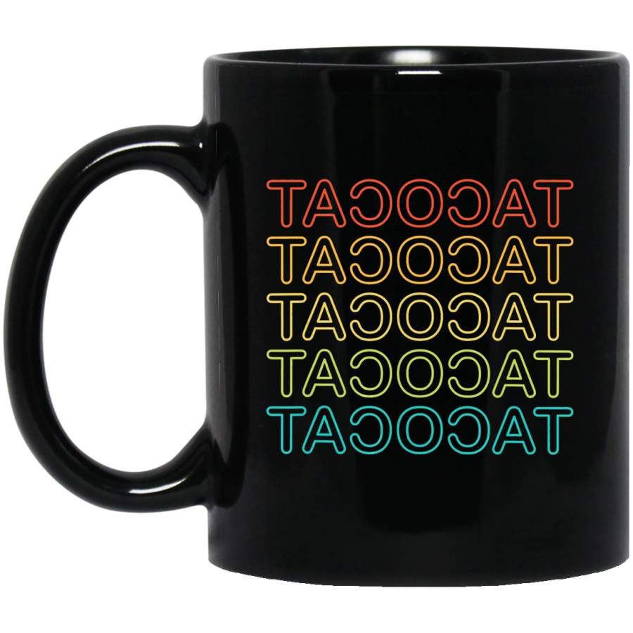 Tacocat Spelled Backwards Vintage Taco Cat Kids Men Coffee Mug