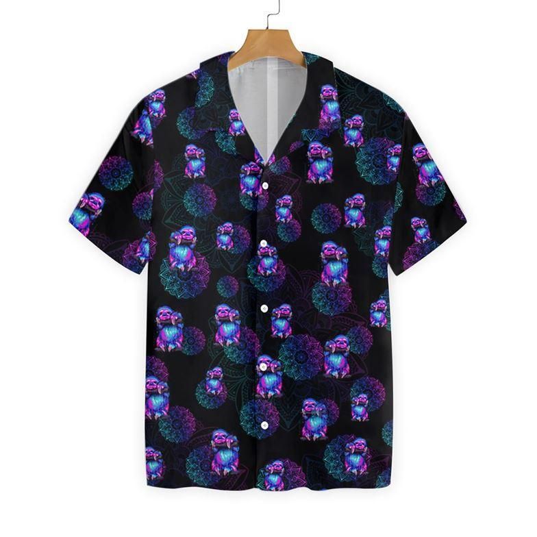 Sloth Mandala Watercolor 0207 Hawaii Shirt Ha100358