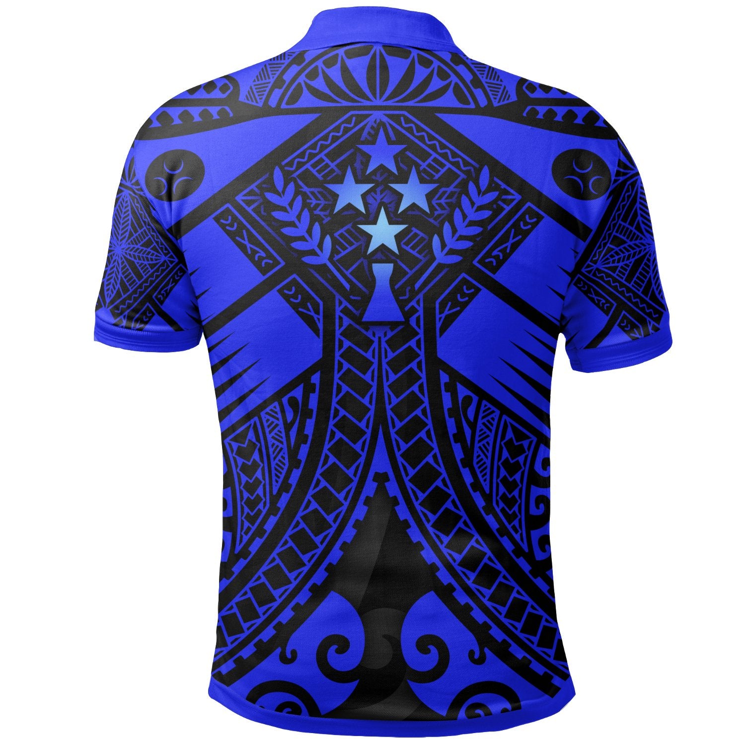 Kosrae Custom Personalised Polo Shirts - Blue Seal With Polynesian ...