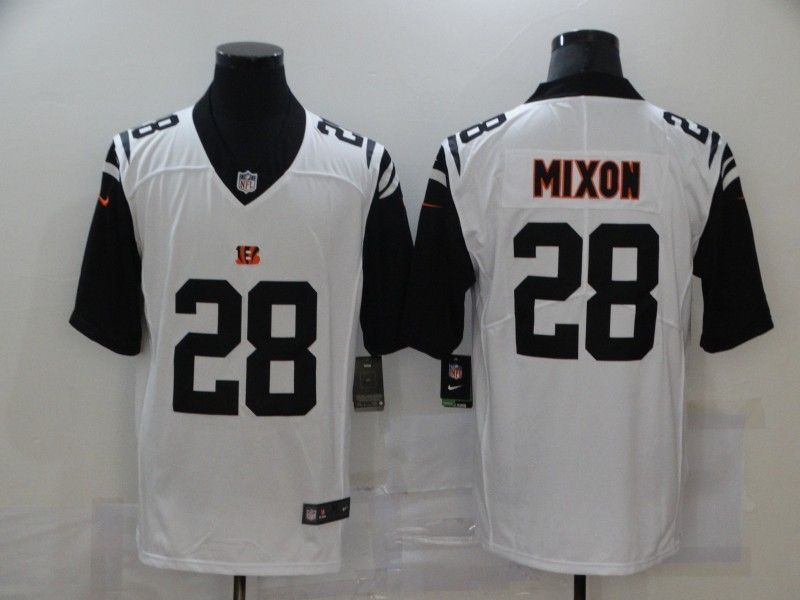 Cincinnati Bengals Joe Mixon #28 NFL 2020 White Jersey Jersey