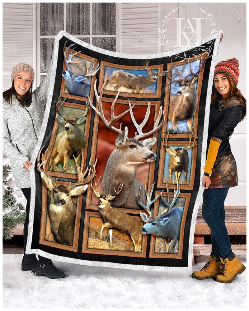 Blanket Mule Deers Custom Blankets, Blanket Sofa Bed, Sherpa Blanket ...